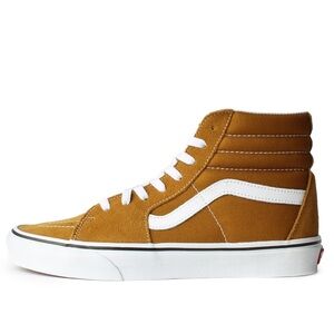 Vans High-Top Athletic Shoes in Mustard and White